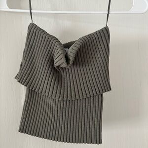 ZARA RIB KNIT BANDEAU TOP
